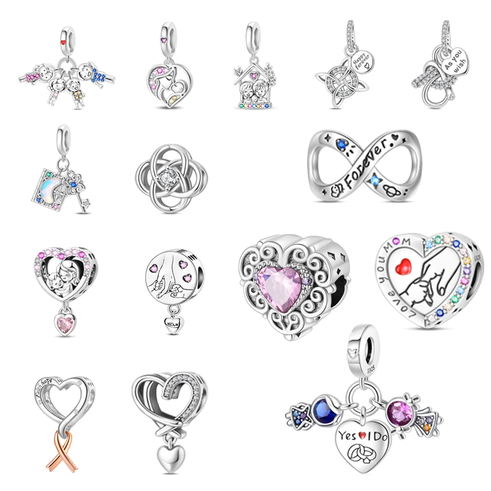 

Hot Sale 925 Sterling Silver House Family Dangle Charm Fit Original Bracelet Home Sweet Home Bead For Family Love Jewelry Gift