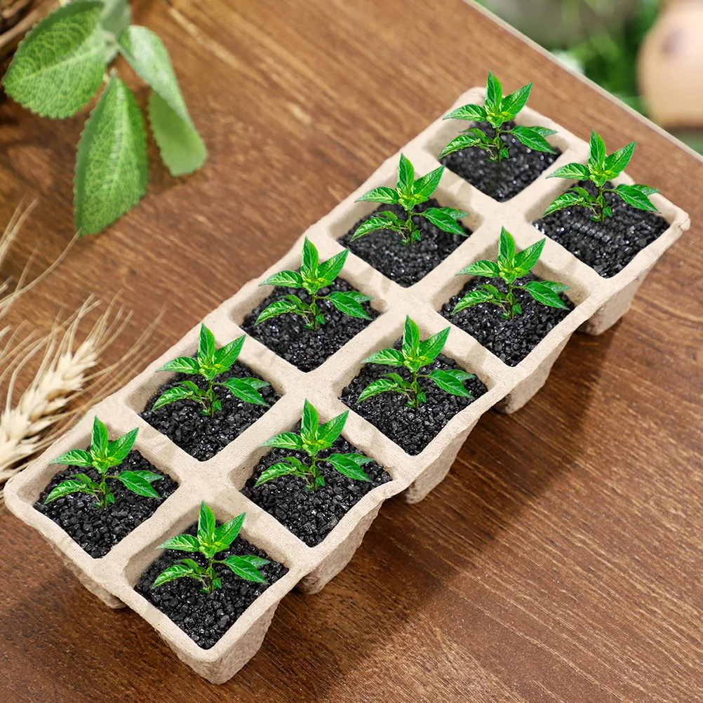 

16Pcs Seedling Nursery Pot Set Biodegradable Pulp Plant Containers for Starting Flowers Herbs Vegetables Tomato Cucumber