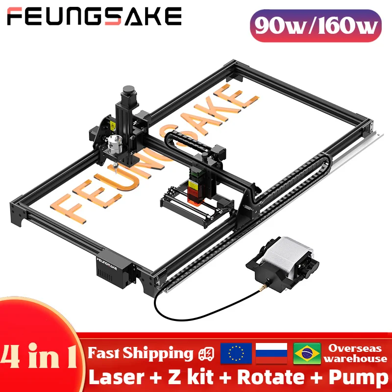 Laser Engraver Machine 160W Air Assist Pump Wood Printer Laser Engraving And Cutting Machine Cnc Router Desktop