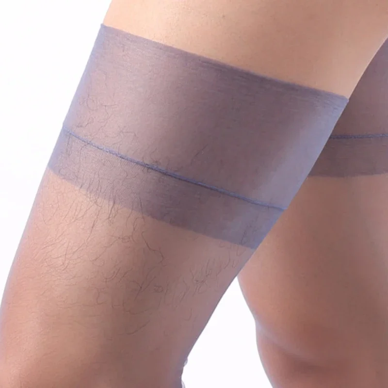 1 Pair Men Sheer Knee Socks Ultrathin 5D No Elasticity Man Long Socks Colored Men Sexy Stockings Gift Exotic Sex Pub High Socks