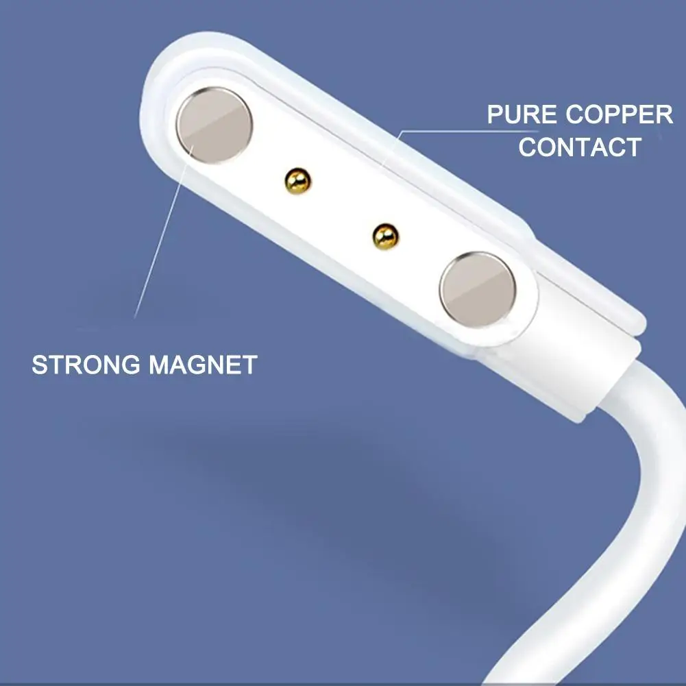 Kabel pengisi daya untuk Smart4u SH50 SH55M pengisi daya magnetik untuk LIVALL BH51T BH51M BH50T BH50M BH60SE helm sepeda pintar L0X8