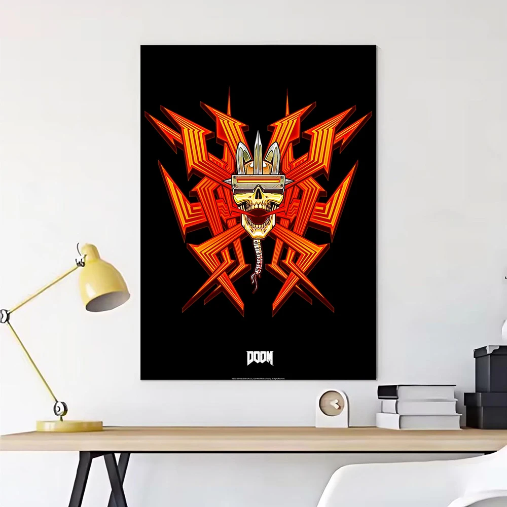 Doom Canvas Wall Art Posters Personalized Photo Printing for Room Decoration Aesthetics Specialty and Themed Home Decor Items view 3