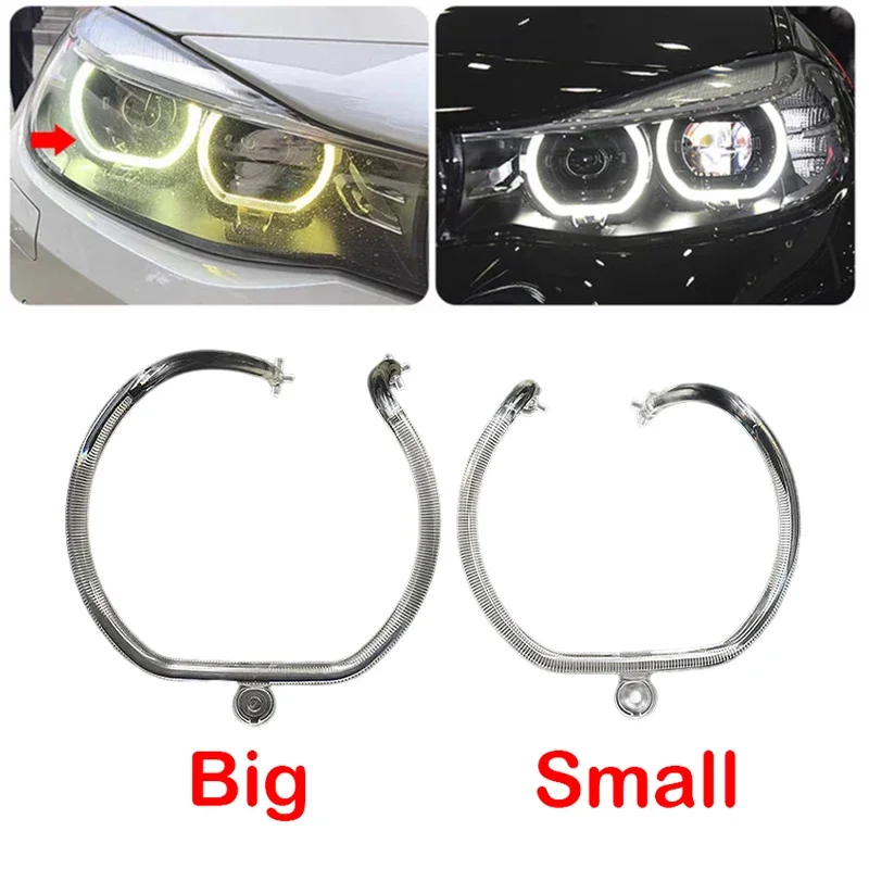 Car Front Bumper DRL Daytime Running Lights Guide Ring Headlight Angel Eyes Light Tube For BMW X3 X4 F25 F26 2014 2015 2016 2017