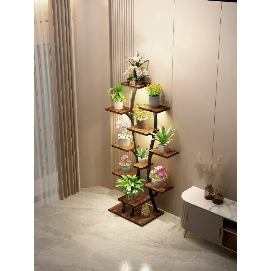 

Vase Shape Plant Stand Indoor with Grow Lights Indoor Plant Shelf Metal Plant Flower Holder Stand Vase Shape Plant Rack for Hom