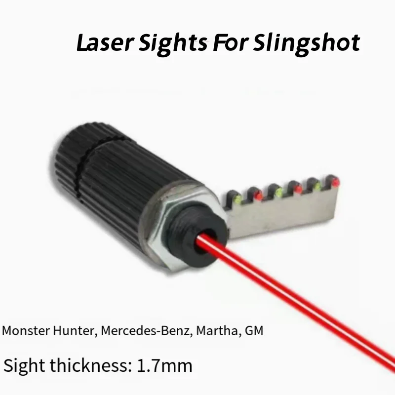 Slingshot Six Shot Mechanical Sight LED Fiber Optic Dot Sight Infrared Assist Positioning Catapult Aiming Attachment