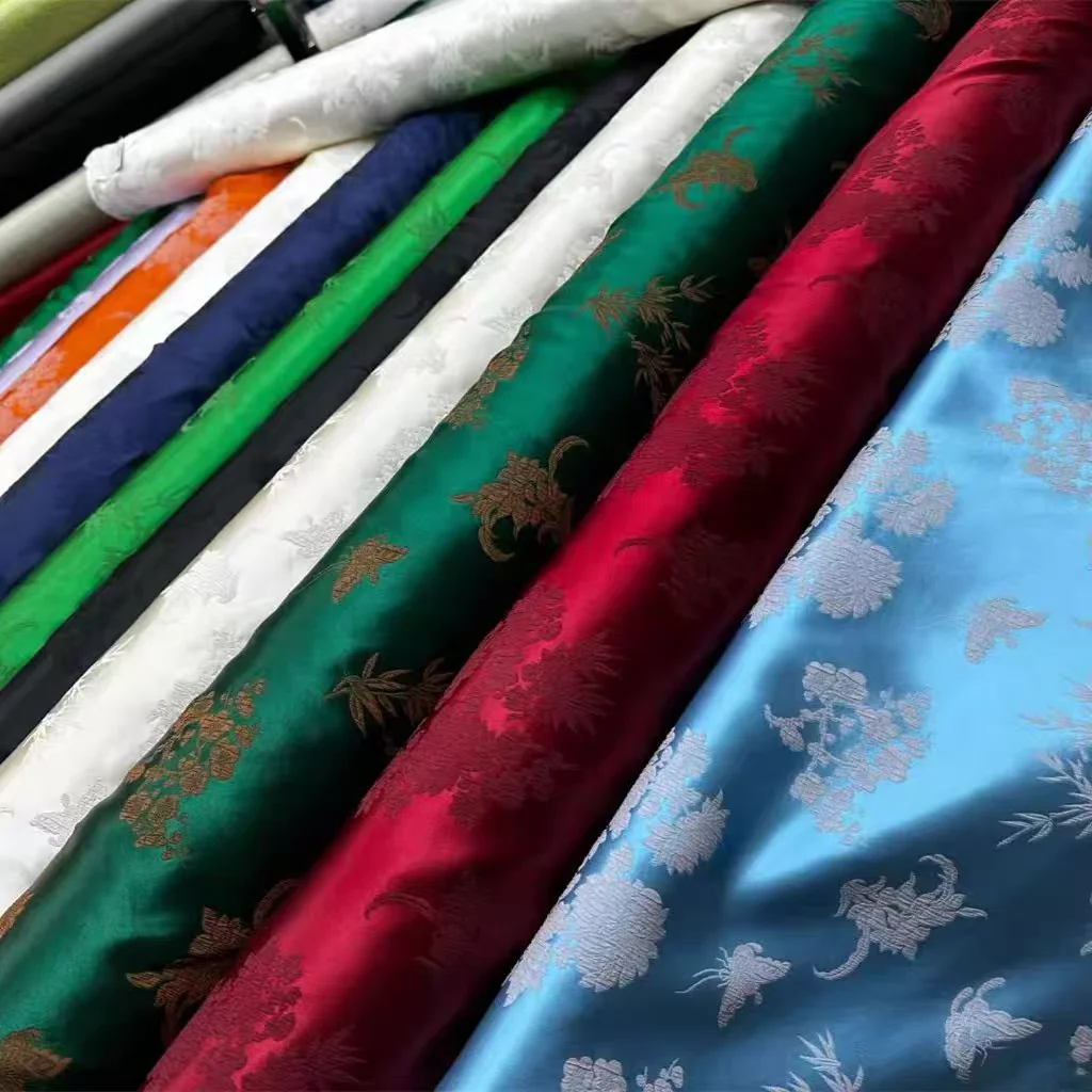 

New Chinese Style Silk Fabric Set Bamboo Plum Cherry Blossom Design Adult Entertainment DIY Handcraft Home Decor Professional...