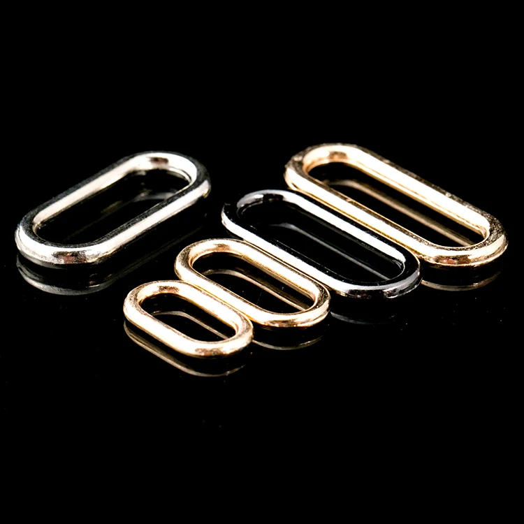 10Pcs/lot Silver Gold Gun Black 12mm 17mm ~30mm Connection Oval Ring Alloy Metal Shoes Bags Garment Buckles DIY Accessory Sewing