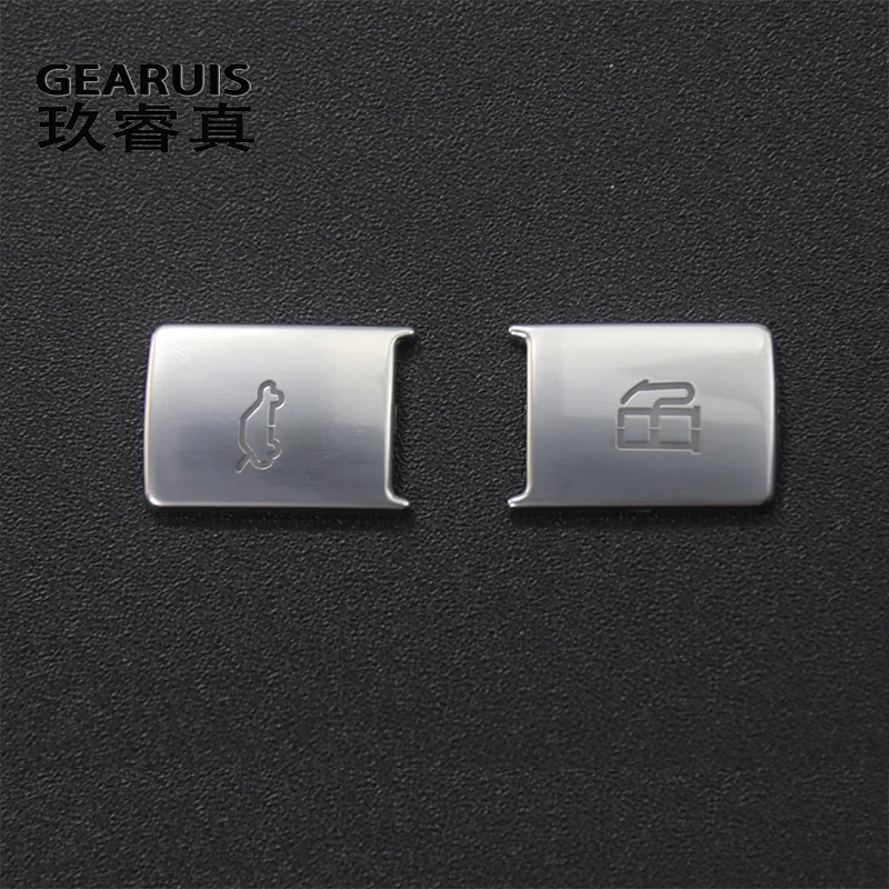 Car Styling Trunk Fuel Flap Release Switch Button Cover For Audi Q7 4l 2006-2009 decoration Sticker Interior Auto Accessories