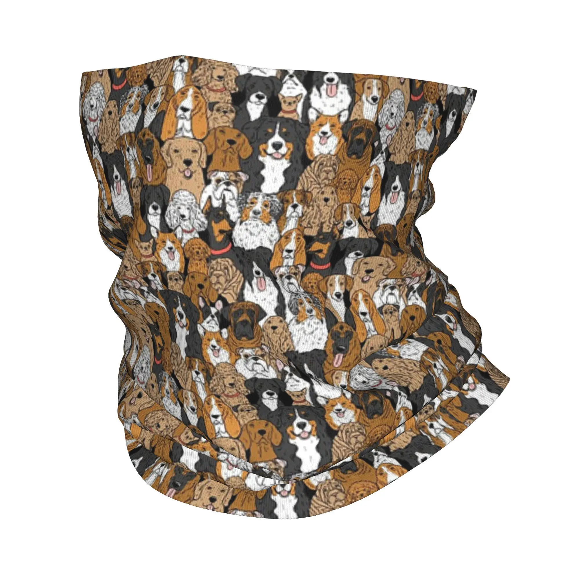 

Lots of dogs Bandana Neck Cover Printed Mask Scarf Warm Balaclava Running Unisex Adult Washable