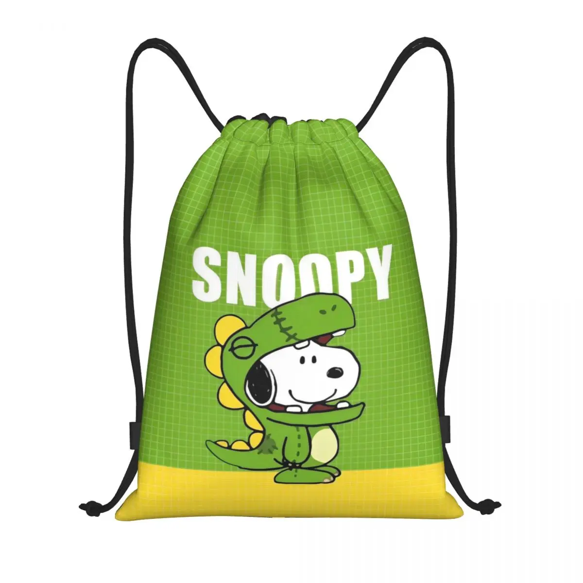 

Snoopy Woodstock Cartoon Drawstring Backpack Sports Gym Sackpack String Bag for Cycling