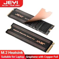 JEYI Graphene Copper Foil M.2 SSD Heatsink, NVMe NGFF 2280 Graphene Cooler SSD Radiator for Laptop PC PS5 2280 Drive 2-Pack