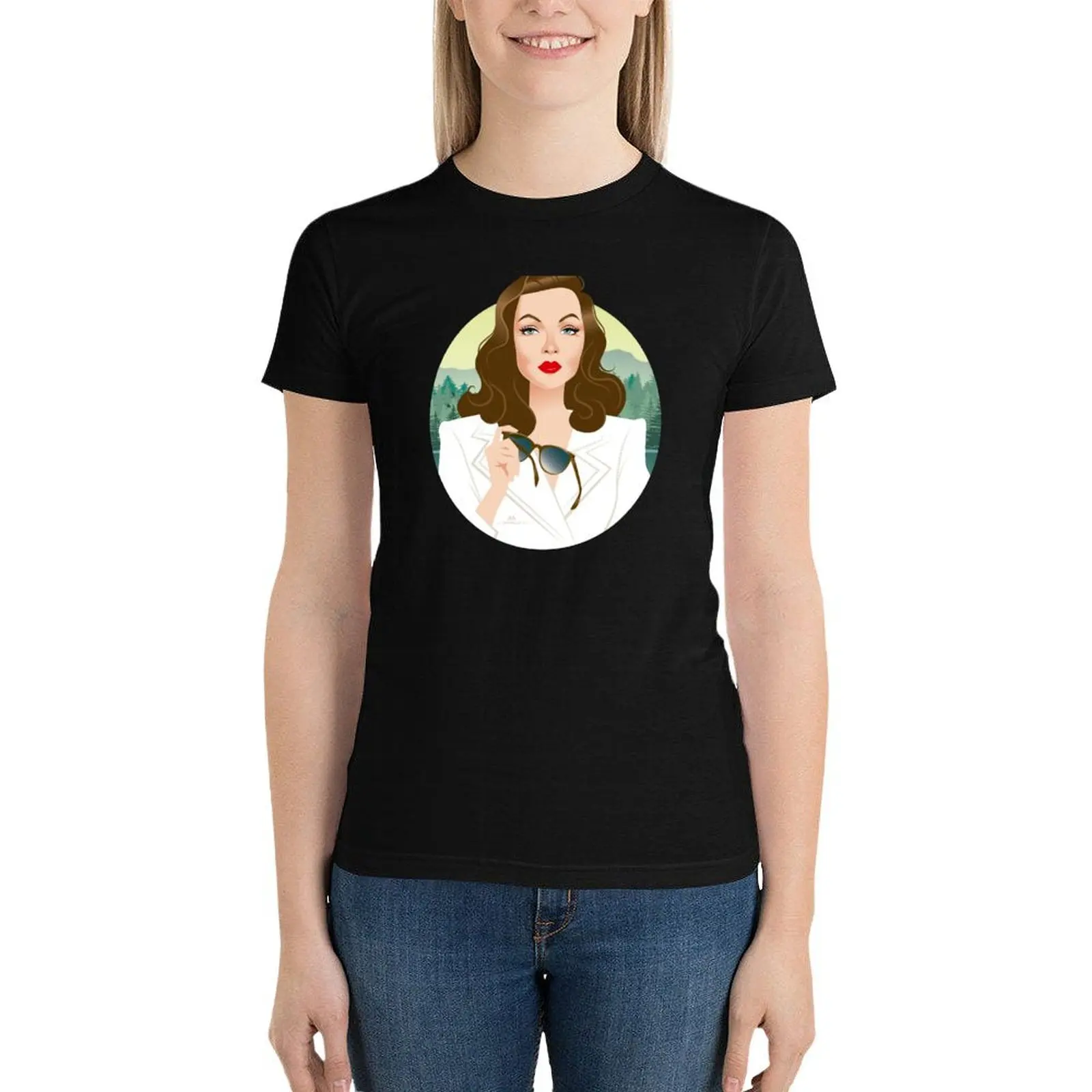 Leave her T-Shirt graphics lady clothes tops Woman T-shirts