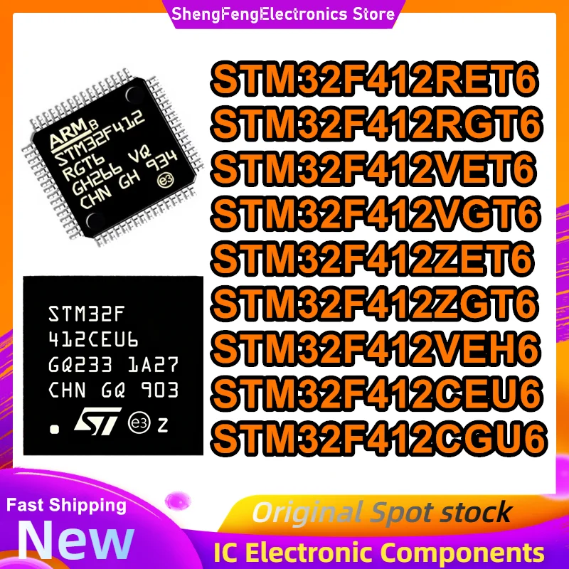 

STM32F412RET6 STM32F412RGT6 STM32F412VET6 STM32F412VGT6 STM32F412ZET6 STM32F412ZGT6 STM32F412VEH6 STM32F412CEU6 STM32F412CGU6