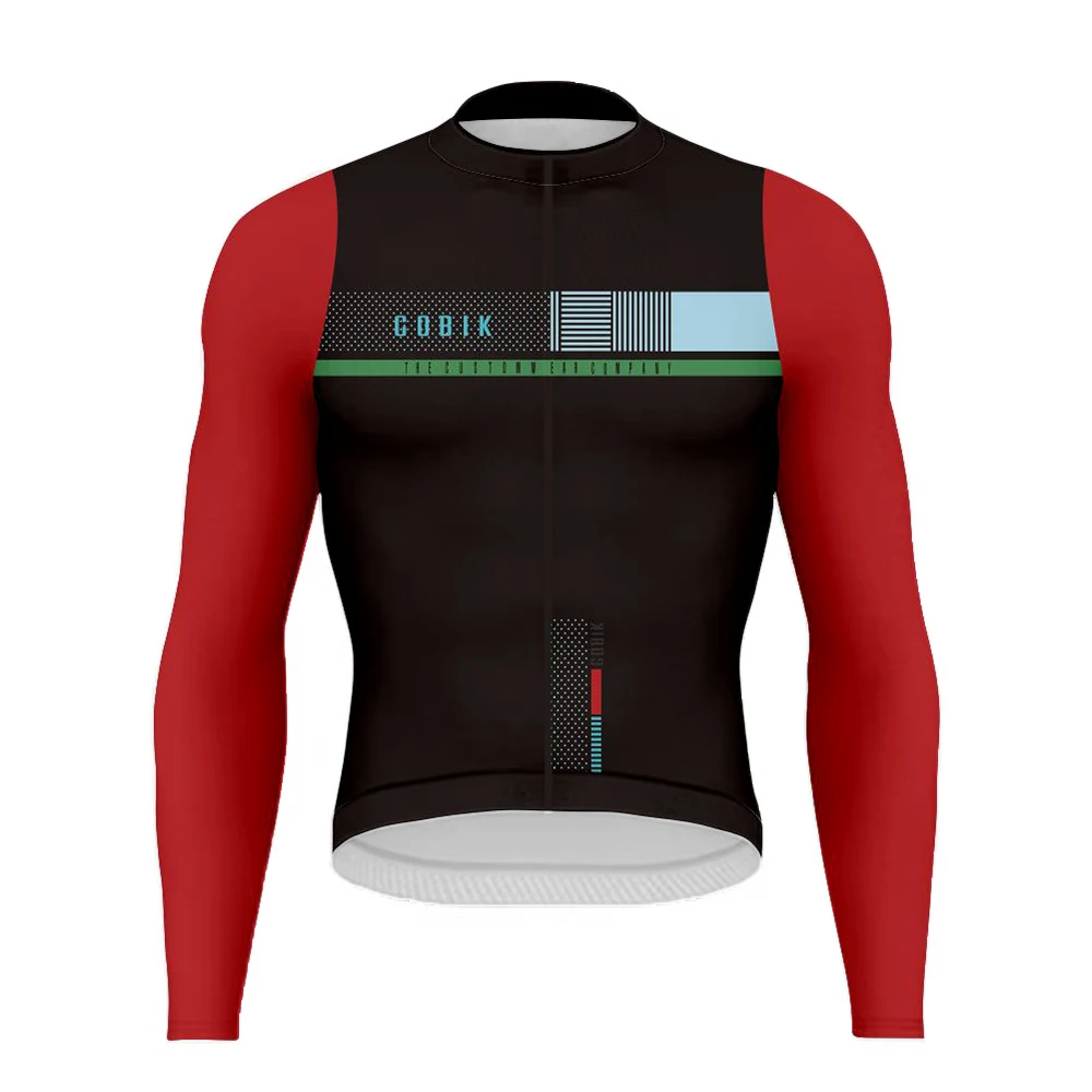 

Cobik Men's Cycling Jersey Long Sleeves Jerseys Mountain Bike MTB Shirts Road Riding Pro Bicycle Team Clothes Breathable 15℃-24℃