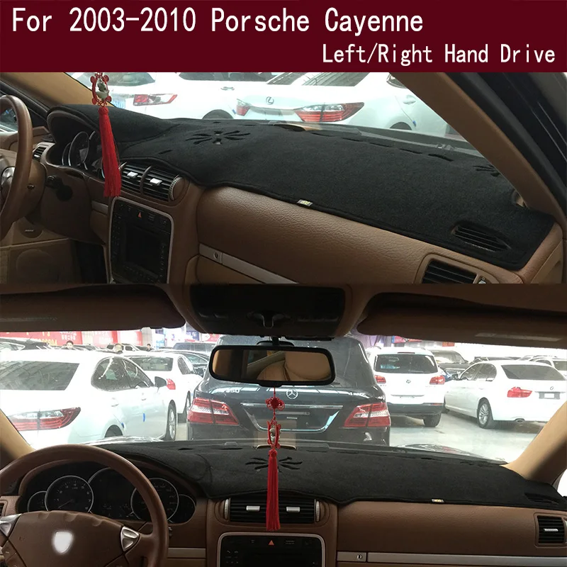 

Накладка на приборную панель (дашмат) для Porsche Cayenne 2003-2010: защита от солнца и декоративный элемент