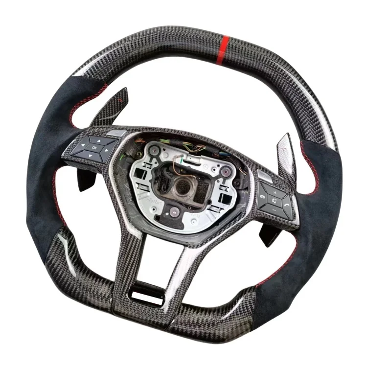 

Sports Carbon Fiber Steering Wheel Customized for Mercedes-Benz, Suitable for Mercedes-Benz AMG C CLASS W204 C63 W212 W218 W207
