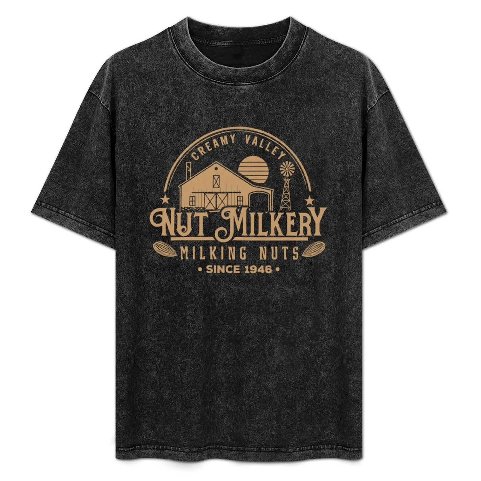 

Creamy Valley Nut Milkery T-Shirt Basic Regular Fit Casual T-Shirt