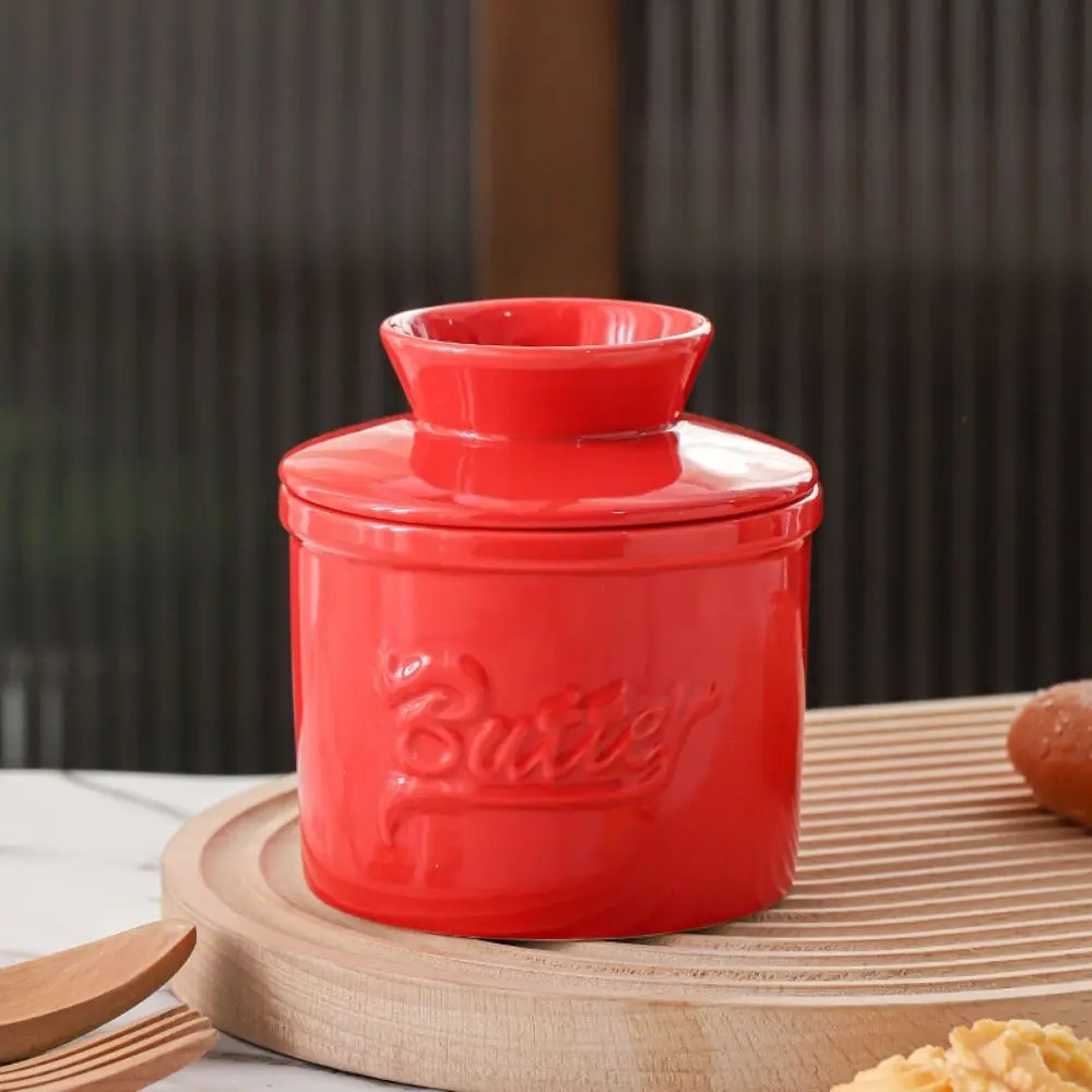 

Perfect Glossy Finish Butter Bell Crock Keep Fresh with Lid Butter Keeper Handmade Thicken Ceramic Butter Dish Spreadable Butter