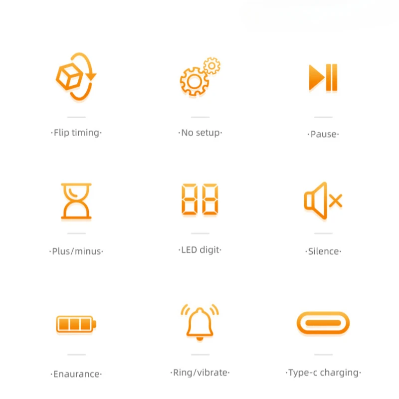 Xiaomi Youpin الموقت LED عرض مكعب الموقت الجاذبية الاستشعار التقليب مسبقا الوقت وسائط مزدوجة العد التنازلي الطبخ مؤقت رقمي المنزل