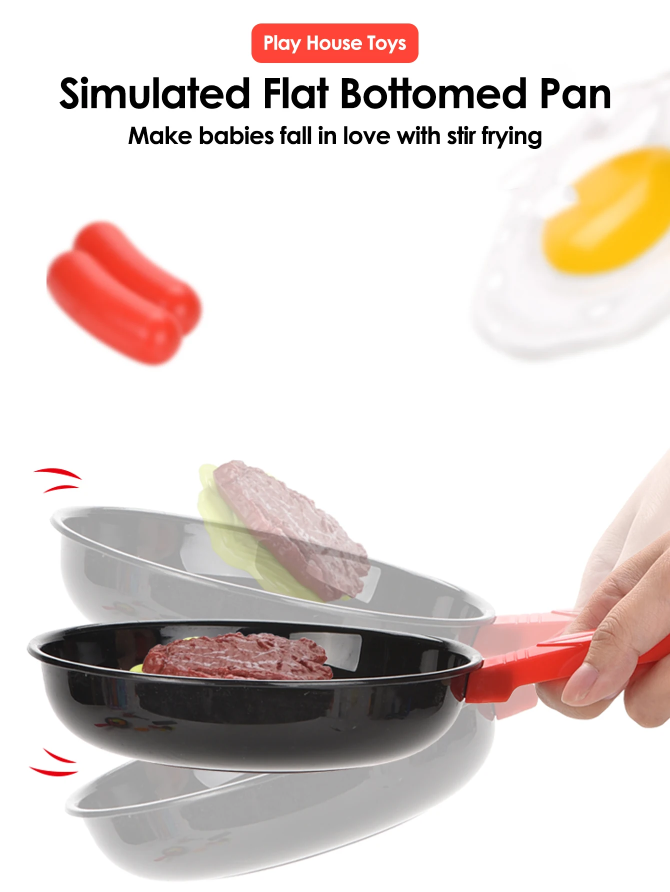 8 stks Kinderen Keuken Voedsel Speelgoed Simulatie Kookgerei Game Set Fantasiespel Pot Steak Groente Brood Hot Dog Omelet Kids Gift