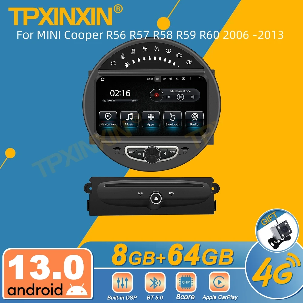 For MINI Cooper R56 R57 R58 R59 R60 2006 -2013 Android Car Radio 2Din Stereo Receiver Autoradio Multimedia Player GPS Navi Unit