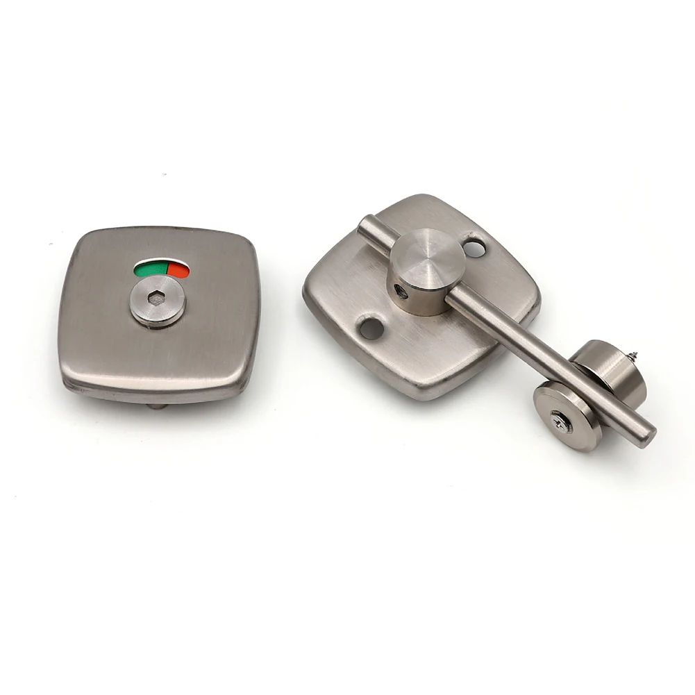 

Stainless Steel Toilet Indicator Lock with Extended Lever for Commercial Bathroom Partitions Compatible with Cavity Doors