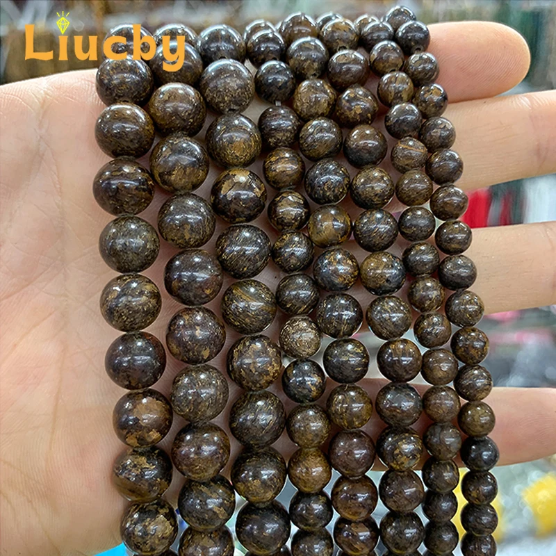 New models Natural Stone Bronzite beads For Jewelry Making DIY Subcultures retro Bracelets Ear Studs 15