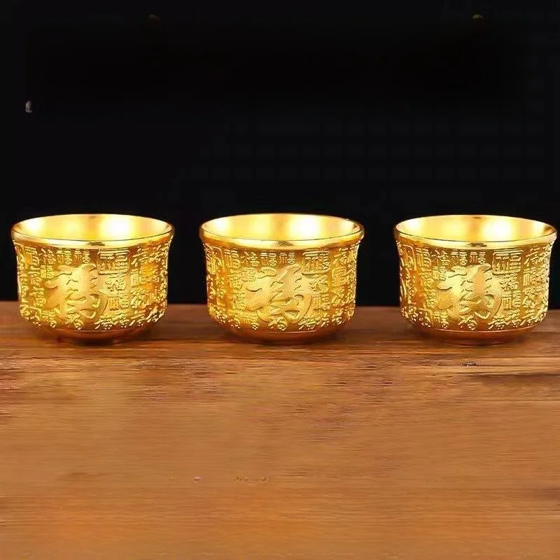 set-da-te-di-fascia-alta-con-tazza-d'oro-di-sabbia-pura-modello-di-centinaia-tazza-per-persone-lega-argento-placcato-materiale-in-oro-placcato