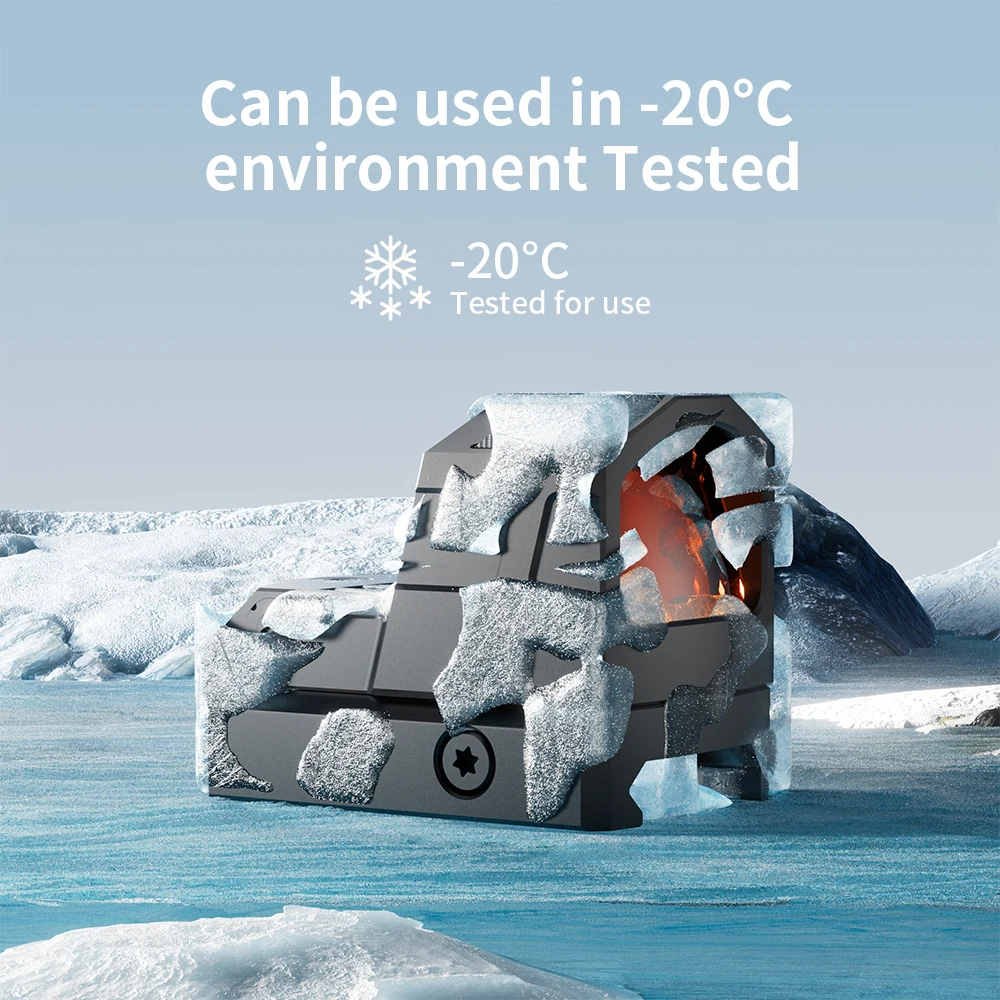 

KF-26 red dot sight, solar powered endurance, earthquake resistant and waterproof all-weather tactical red dot.