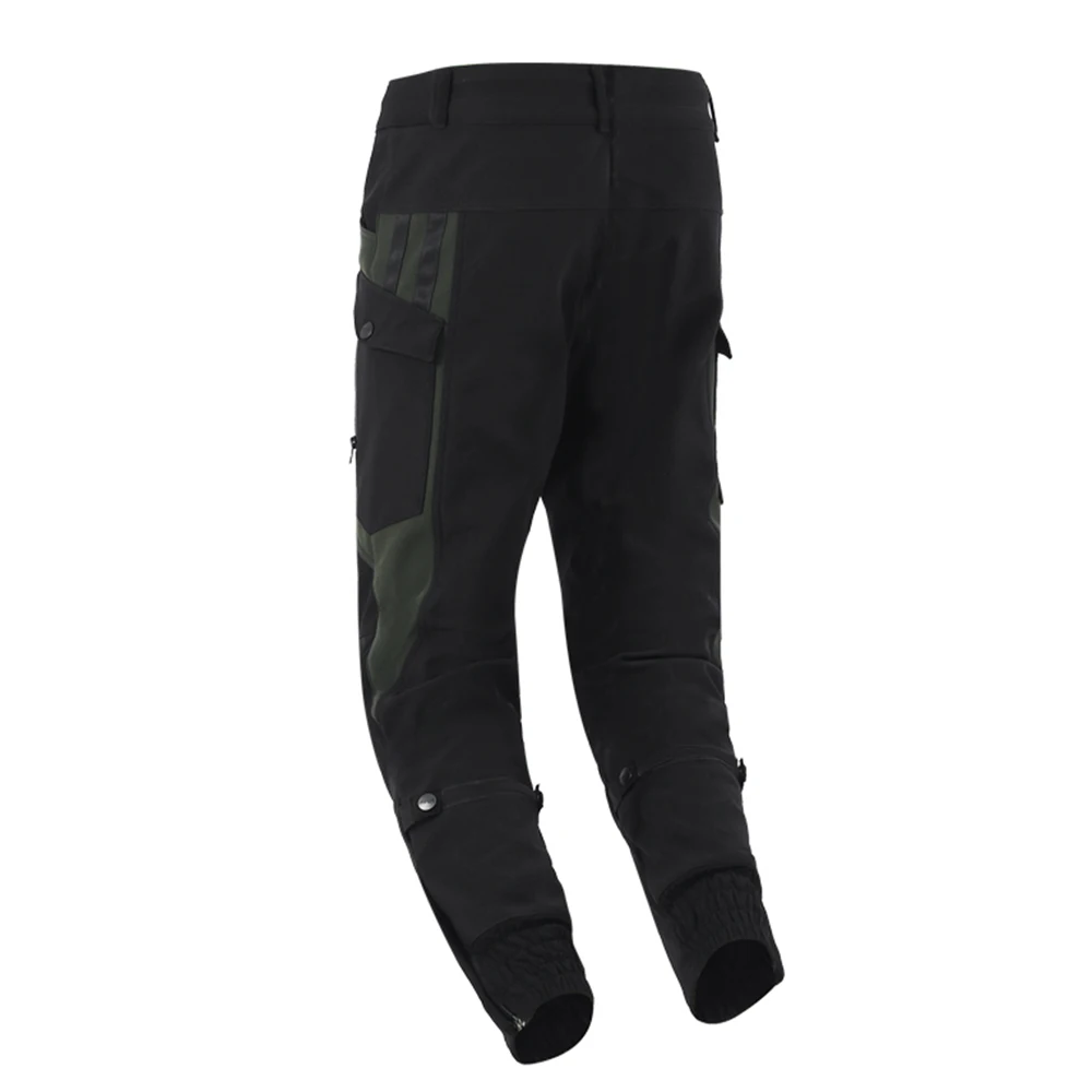 Зимние теплые мотоциклетные брюки, ночные Светоотражающие и ветрозащитные защитные брюки для мотокросса, съемное защитное снаряжение