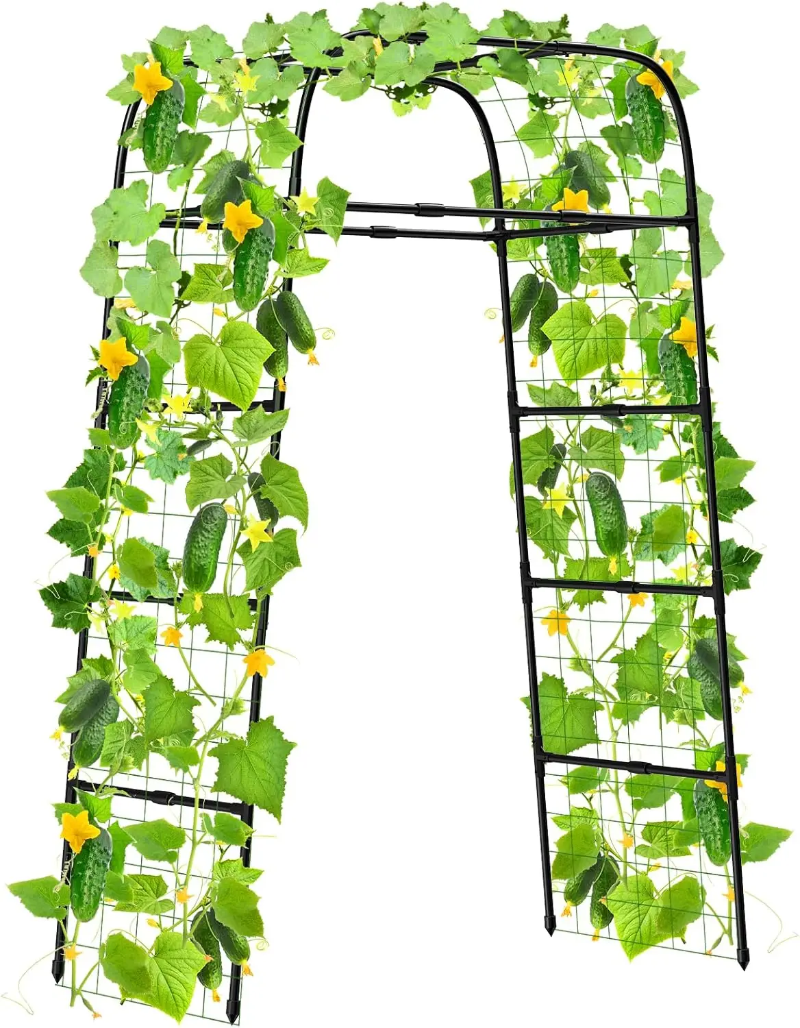 

Садовая арка-опора для вьющихся растений, уличная, усиленная металлическая, для огурцов на приподнятых грядках, высокая стальная для овощей