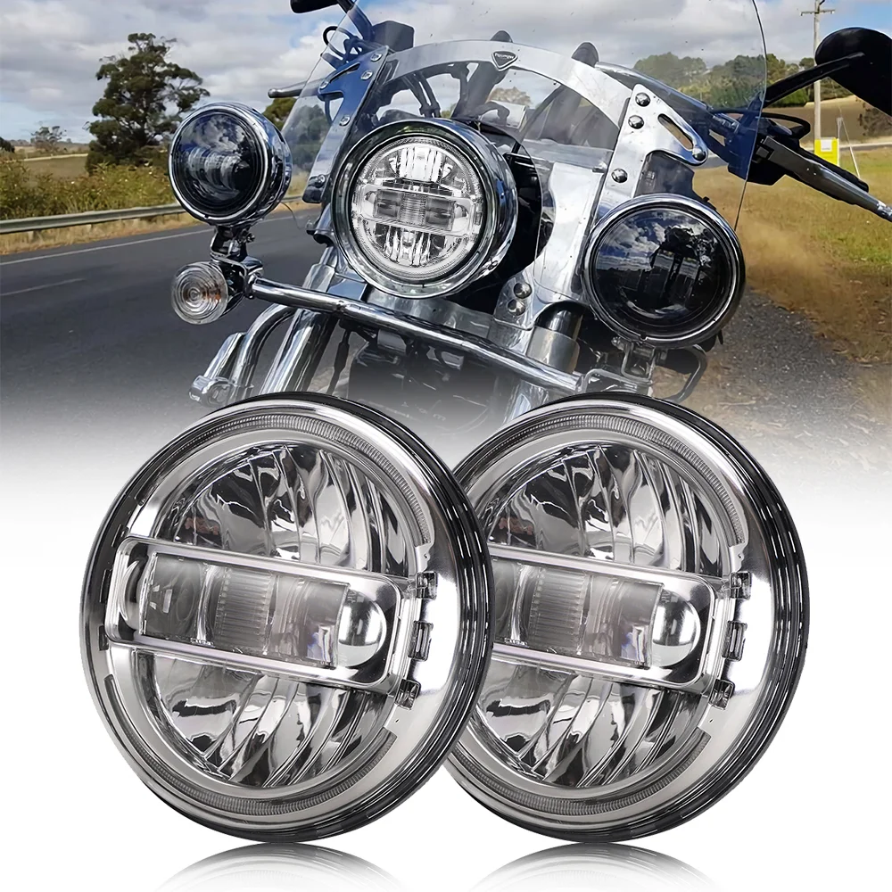 

7" Round LED Projection Headlight For 2012-2016 Harley FLD DRL Lamp for Davidson Touring Rod FatBoy Heritage Softail Slim Deluxe