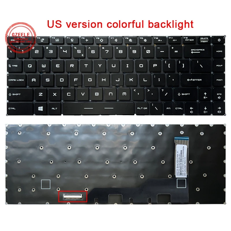 Imagem -03 - Teclado ru Eua sp gr para Msi Ge66 Gp66 Raider 10sf 10sfs 10sgs Ms1541 Gs66 Stealth 10sd 10se Ms-16v1 com Luz de Fundo Rgb por Chave