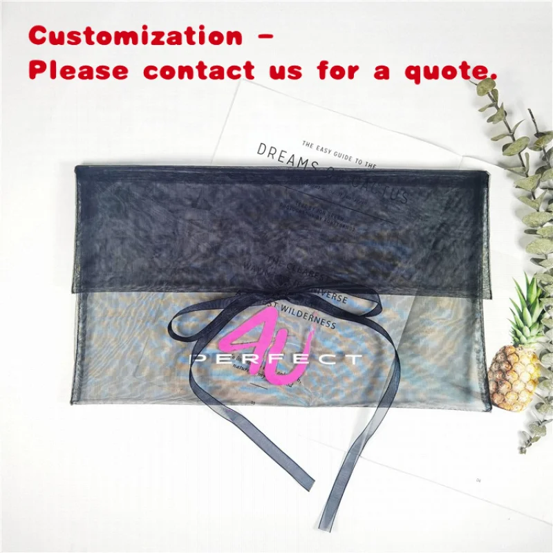 

custom.Cloth Bag Large Black Packaging Organza Envelope Travel Pouch Bag Custom Printed Organza Customize 300