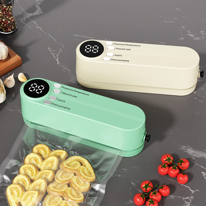 

OEM/ODM Wireless Household Kitchen Vacuum Sealer Machine Portable Semi-Automatic Eco-friendly Food Saver USB Power Plastic