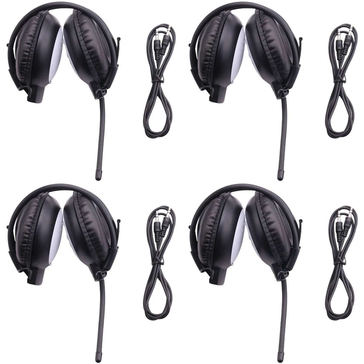 4X Portable Personal FM Radio Headphones , Wireless Headset with Radio Built in for Walking, Jogging, Daily Work