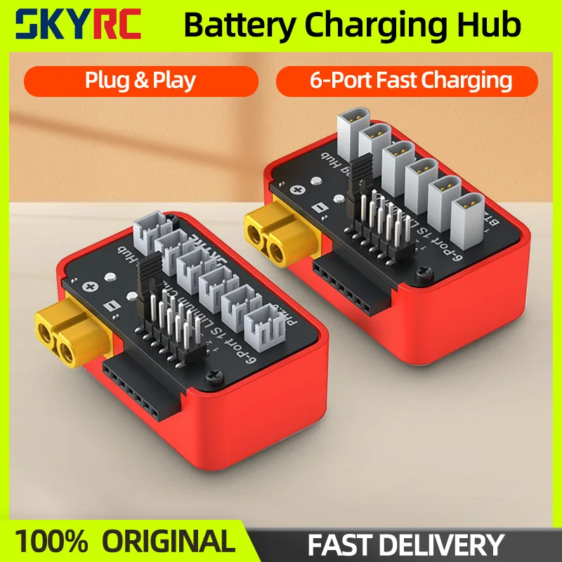 SKYRC OSH 6-Port 1S Akku-Ladehub PH2.0/BT2.0 Anschlussstecker für B6ACneo/B6neo/B6neo+/B6neo2 LiFe/Lipo/Li-ion/LiHV