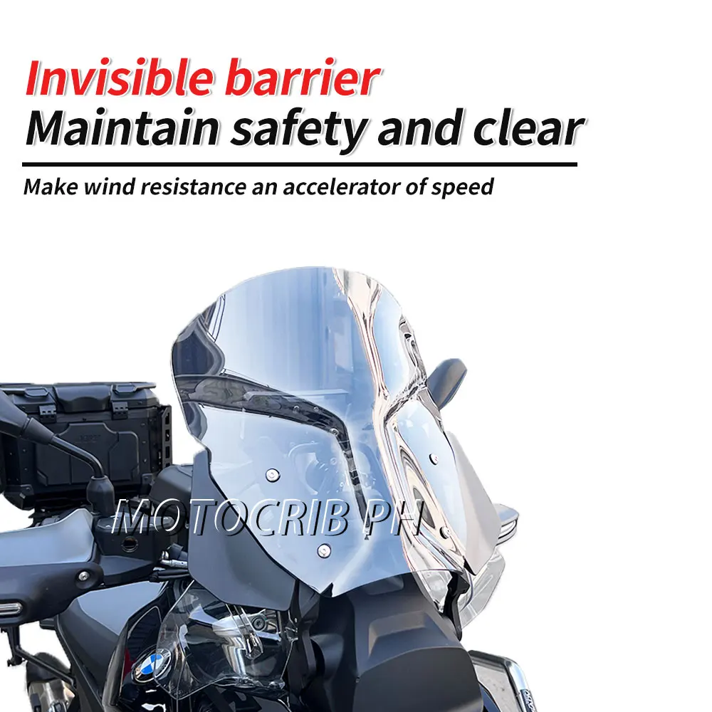 

Motorcycle ABS Sport Windshield Visor Matt Black Windscreen Deflector For BMW R1300GS 2023-2025 R1300GS ADVENTURE adv