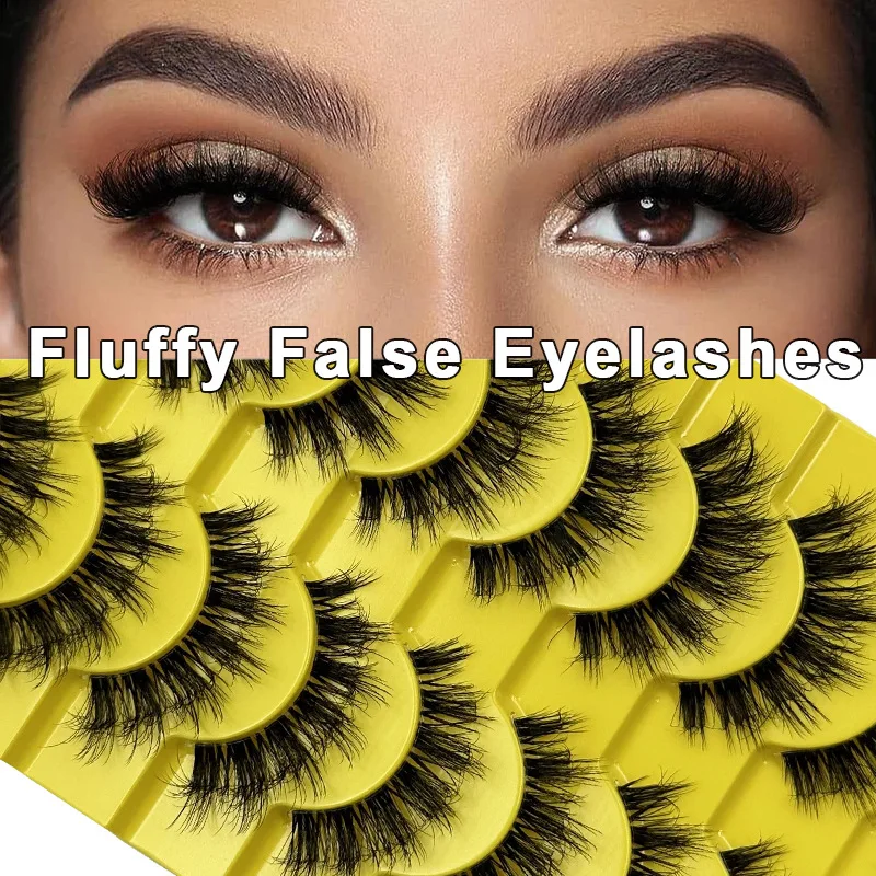 Nuovo 10 paia fascia trasparente Manga Lashes Cat eye Eyelashes 3D Natural False Lashes Fluffy Soft Wispy Eyelash Extension Makeup