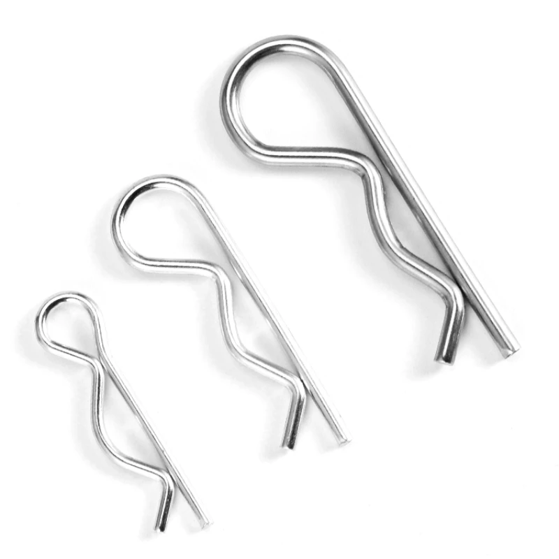 304 Edelstahl R-förmiger Feder-Splint M1.2 M1.5 M1.8 M2 M2.5~ M4 M5 M6 Automobil-Zugstangen-Befestigungselement für Wartungsarbeiten – Detail 4