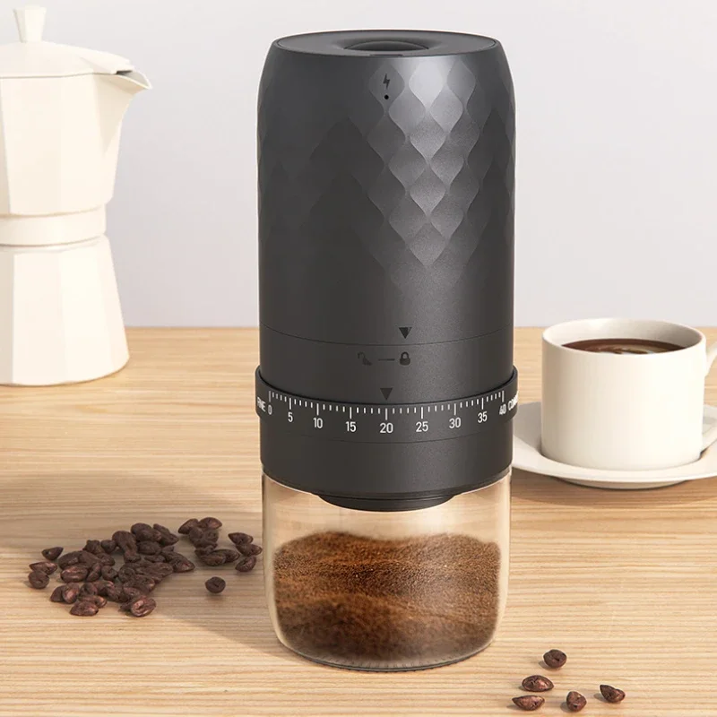 เครื่องบดกาแฟเสี้ยนไฟฟ้า 25 เกียร์ USB ชาร์จเสี้ยนโรงสีเมล็ดกาแฟเครื่องบดกาแฟกําลังสูงเครื่องบดเครื่องใช้ในบ้าน