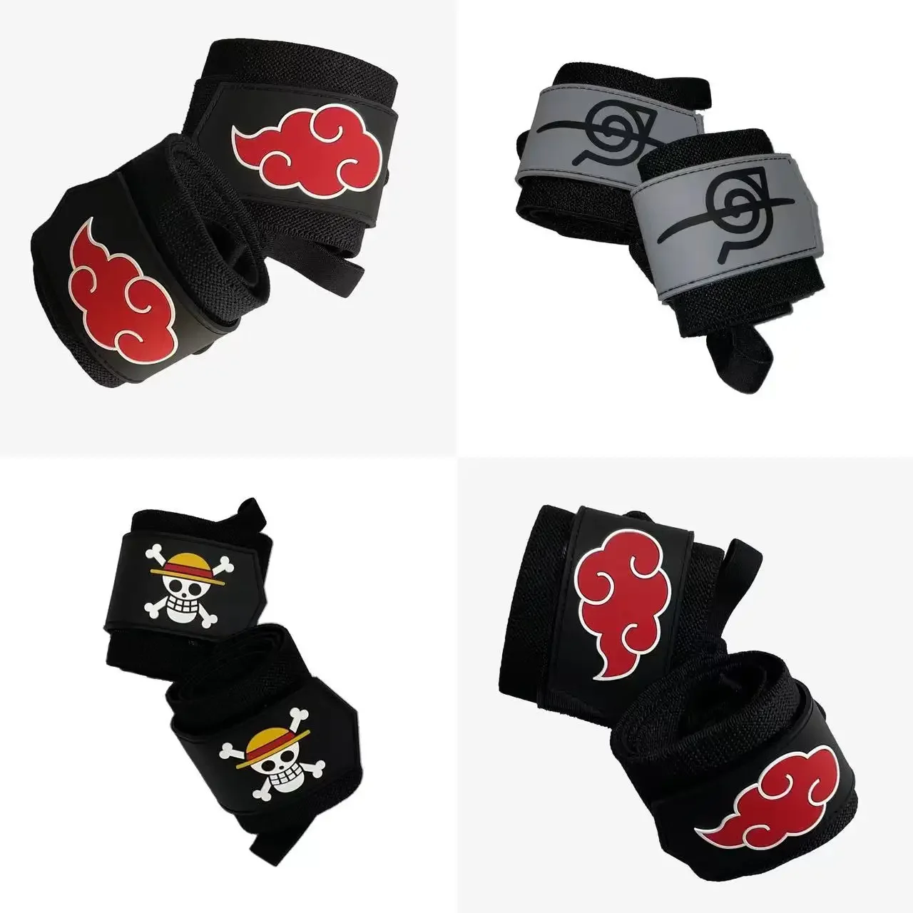 Naruto Fitness Wrist Brace Compression Bandage Anti Sprain Akatsuki Support Strap Weightlifting Wrist Brace Sports Equipment