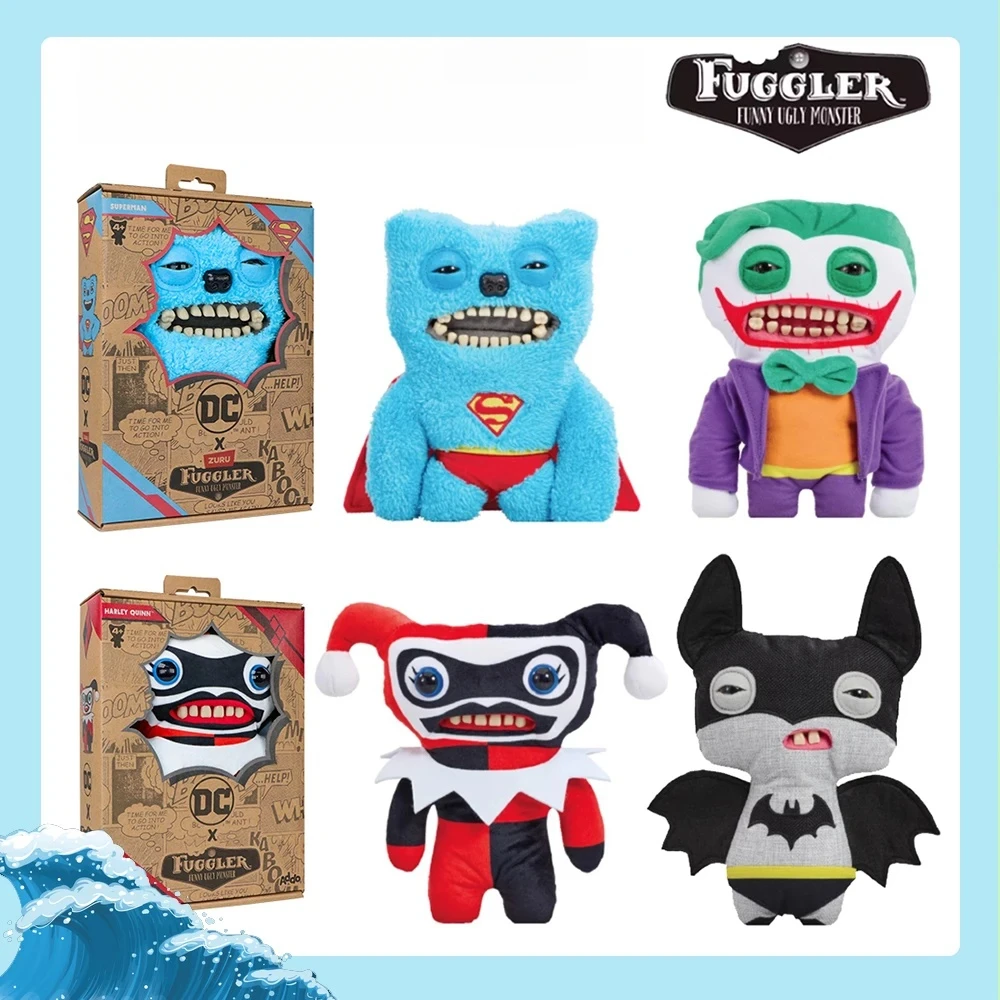 

Плюшевая кукла Fuggler Ugly Cute Teeth Monster DC X Fugglers Джокер Супермен Бэтмен Харли Квинн Мягкая игрушка для детей Подарки на день рождения
