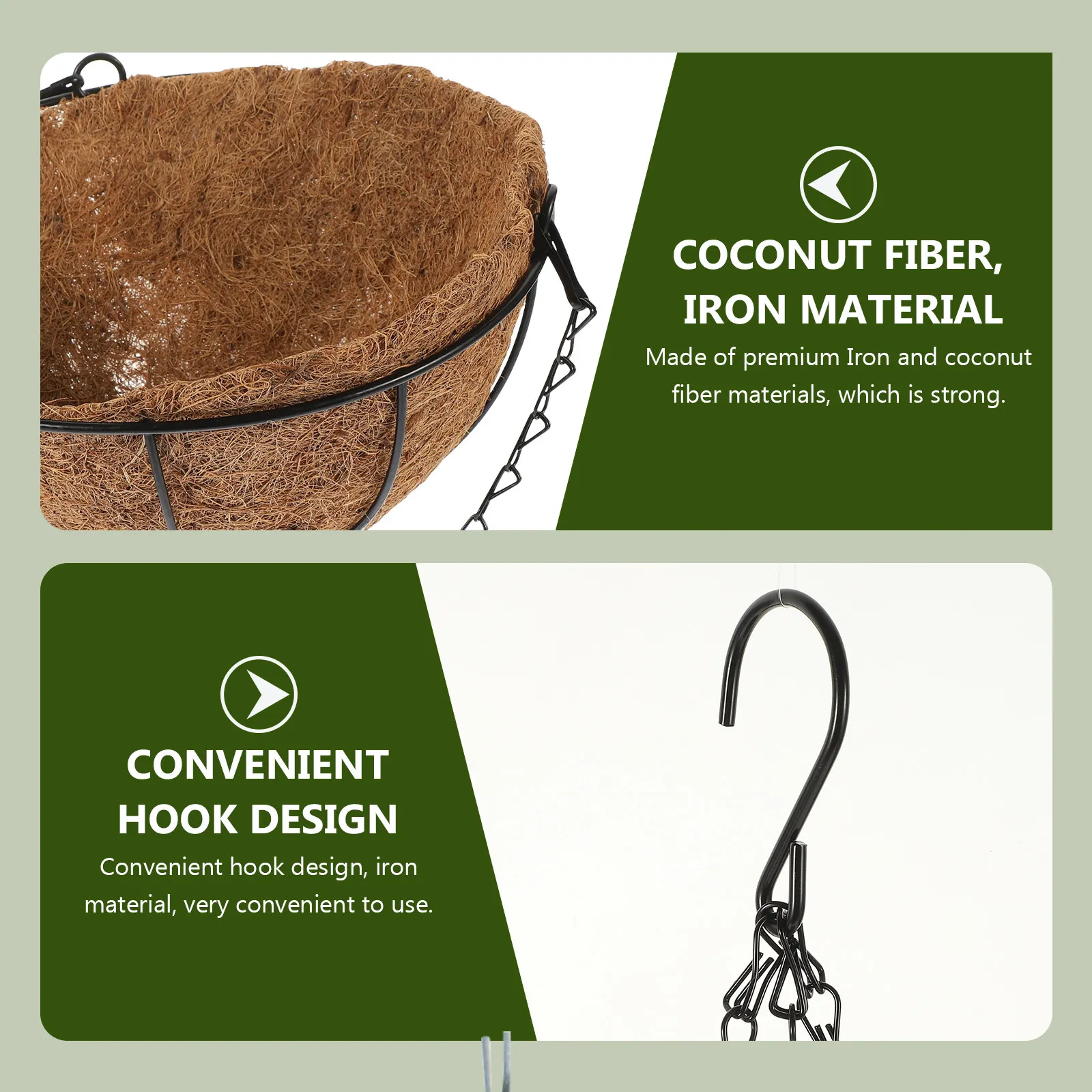 

2Sets Hanging Planter Flowerpots High Quality Creative Design Hanging Plant Pot for Succulents Indoor Outdoor