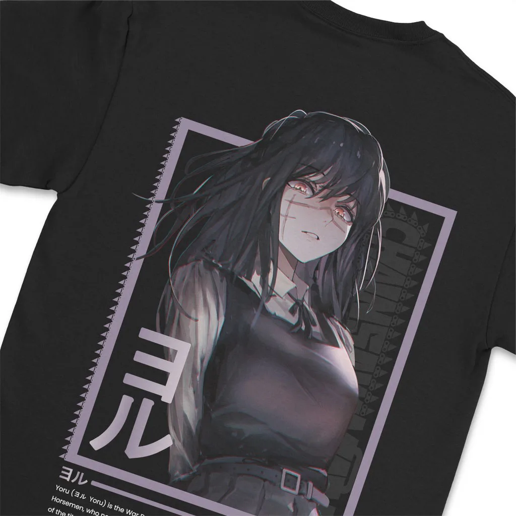 T-shirt Pria Distro Sablon DTF YORU CHAINSAW MĘSKI T-shirt Anime 3) SIMSE.ID