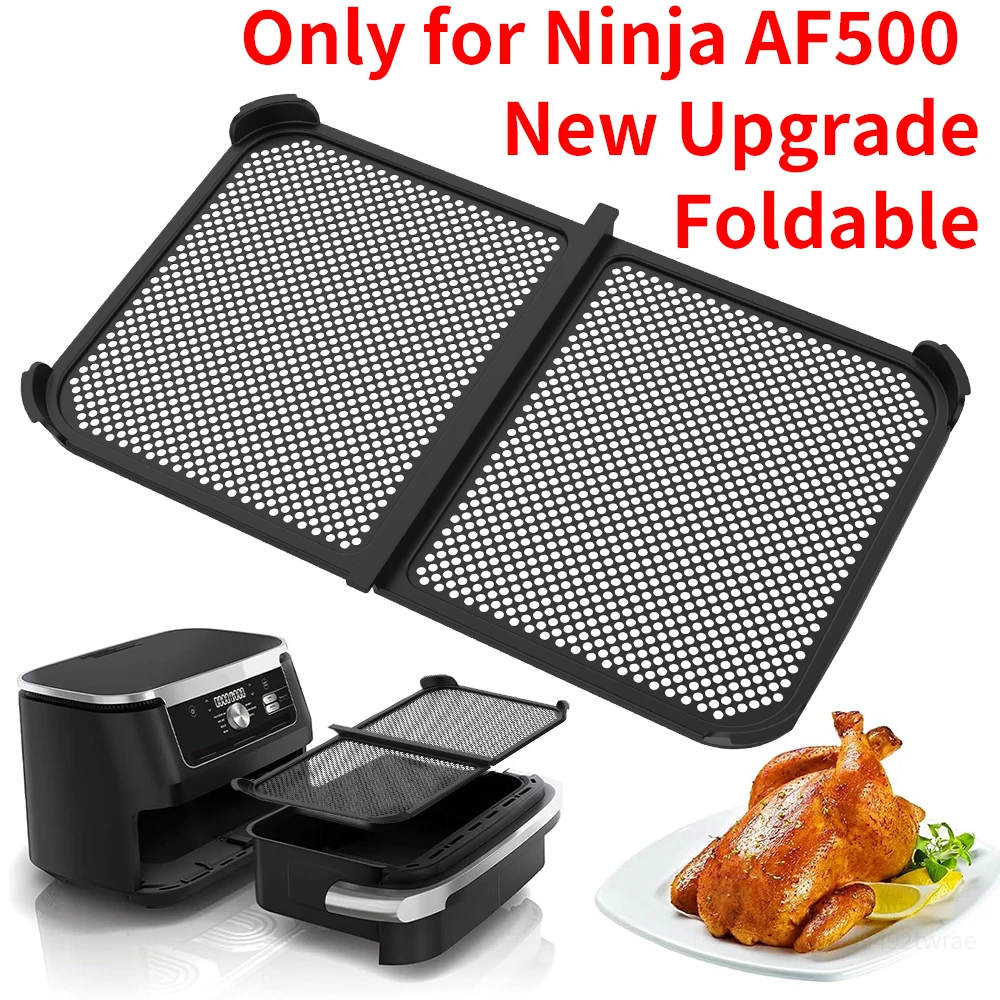 New Upgrade Foldable Air Fryer Anti Spatter Grill Only for Ninja AF500EU  Hot Air Fryer Protector Effective Heat Coil Protection