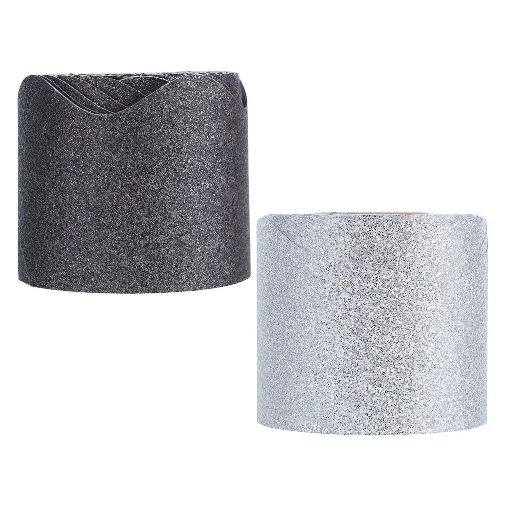2-rollen glitter klaslokaal schoolbordranden decoratieve prikbordversiering schoolkantoor geschulpte randen sprankelende glitterversiering