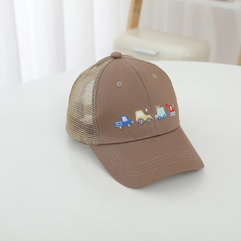 Children's 2026 New Kids Baseball Caps for Girls Boys Spring Summer Baby Sun Hats Cartoon Vehicles Toddler Peaked Caps image 3