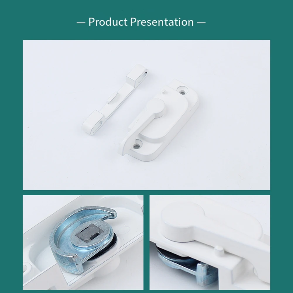 Reinforced Zinc Alloy Sliding Door Lock Crescent Lock Enhanced Security Latch Slide Bolt Latches Safety Locks