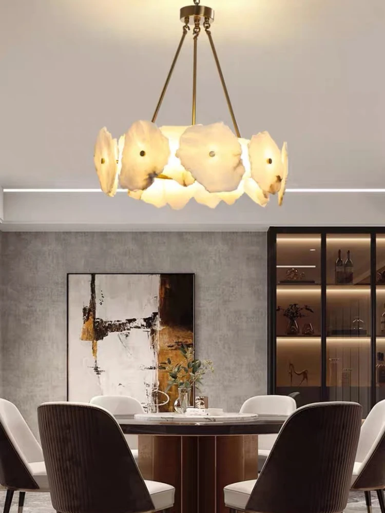 

SANDYHA стильный подвесной светильник Nordic Cloudstone, светодиодная люстра для гостиной, спальни и ресторана, элегантное освещение